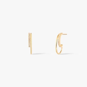 W.KRUK Kolczyki złote z cyrkoniami