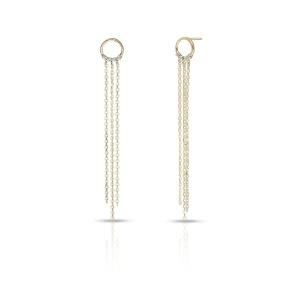 W.KRUK Kolczyki złote z cyrkoniami