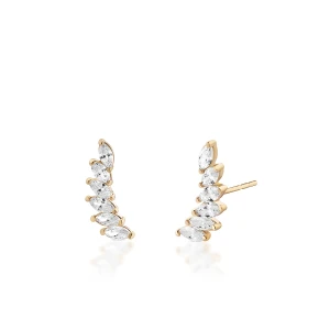 W.KRUK Kolczyki złote z cyrkoniami