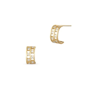 W.KRUK Kolczyki złote z cyrkoniami