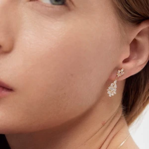 W.KRUK Kolczyki złote z cyrkoniami Ceremonials