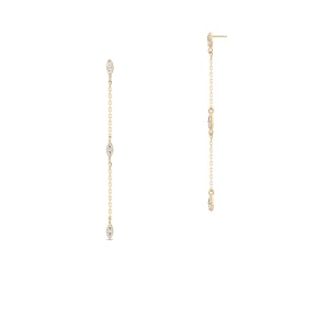 W.KRUK Kolczyki złote z cyrkoniami Ceremonials