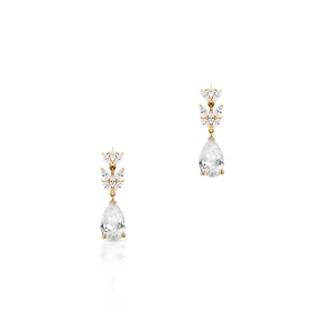 W.KRUK Kolczyki złote z cyrkoniami Ceremonials