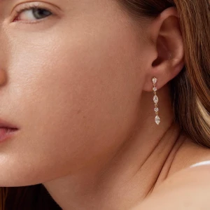 W.KRUK Kolczyki złote z cyrkoniami Ceremonials