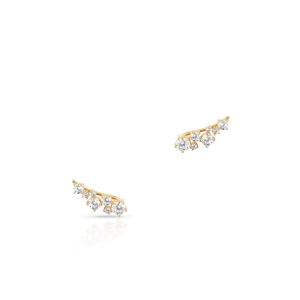 W.KRUK Kolczyki złote z cyrkoniami Ceremonials