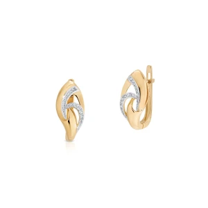 W.KRUK Kolczyki złote z diamentami