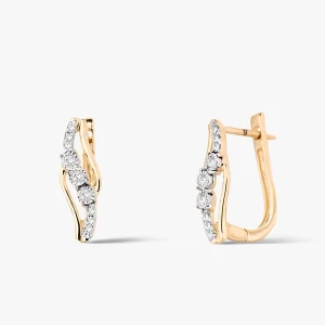 W.KRUK Kolczyki złote z diamentami