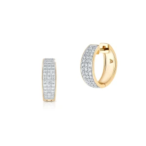 W.KRUK Kolczyki złote z diamentami