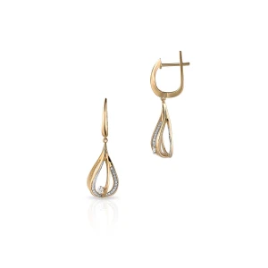 W.KRUK Kolczyki złote z diamentami