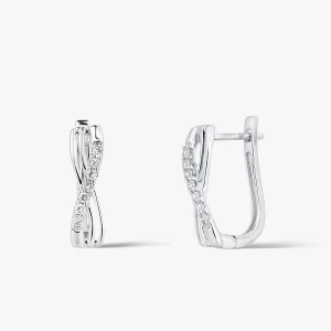 W.KRUK Kolczyki złote z diamentami