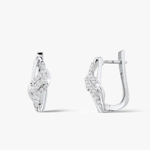 W.KRUK Kolczyki złote z diamentami