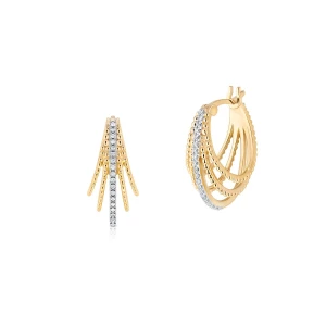 W.KRUK Kolczyki złote z diamentami