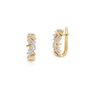 Zdjęcie produktu W.KRUK Kolczyki złote z diamentami