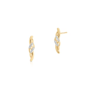 W.KRUK Kolczyki złote z diamentami