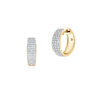 W.KRUK Kolczyki złote z diamentami