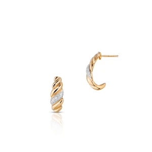 W.KRUK Kolczyki złote z diamentami