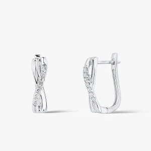 W.KRUK Kolczyki złote z diamentami