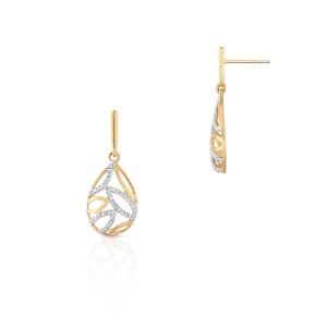 W.KRUK Kolczyki złote z diamentami