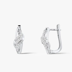 W.KRUK Kolczyki złote z diamentami