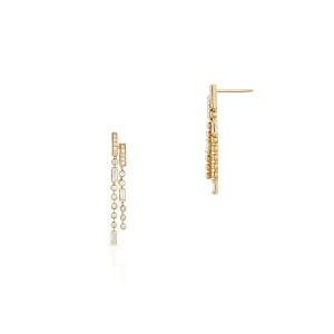 W.KRUK Kolczyki złote z diamentami