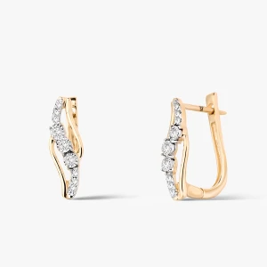 W.KRUK Kolczyki złote z diamentami