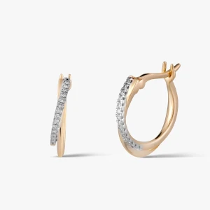 W.KRUK Kolczyki złote z diamentami