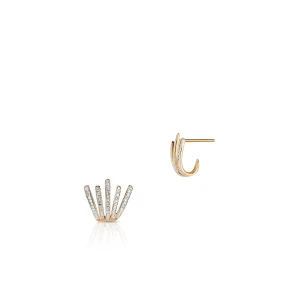 W.KRUK Kolczyki złote z diamentami