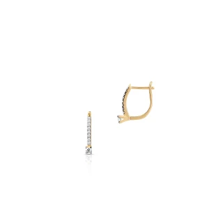 W.KRUK - Kolczyki złote z diamentami i brylantami