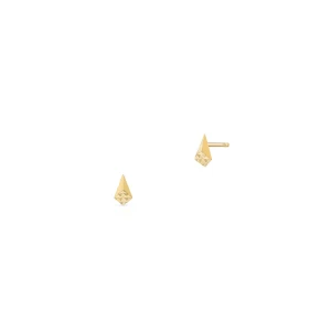 W.KRUK Kolczyki złote z efektownym tłoczeniem