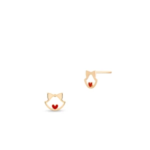 W.KRUK - Kolczyki złote z serduszkiem