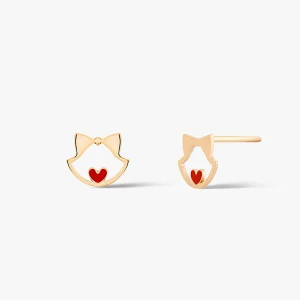 W.KRUK - Kolczyki złote z serduszkiem