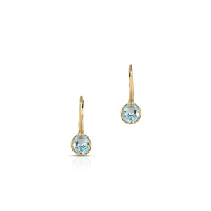 W.KRUK Kolczyki złote z topazem