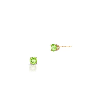 W.KRUK Kolczyki złote z zieloną cyrkonią