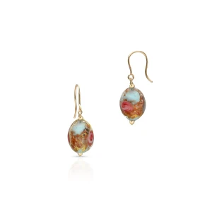 W.KRUK Kolczyki złote ze szkłem Murano