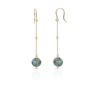 W.KRUK Kolczyki złote ze szkłem Murano