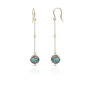 W.KRUK Kolczyki złote ze szkłem Murano