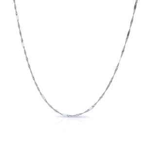 W.KRUK - Łańcuszek białe złoto singapur