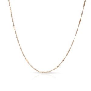 W.KRUK - Łańcuszek różowe złoto singapur