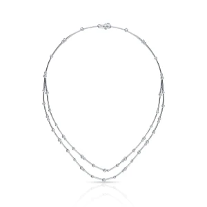 W.KRUK Naszyjnik białe złoto z brylantami