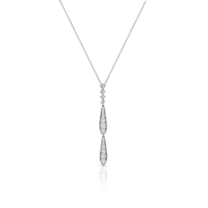 W.KRUK Naszyjnik białe złoto z brylantami