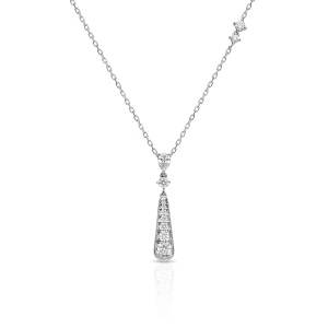 W.KRUK Naszyjnik białe złoto z brylantami