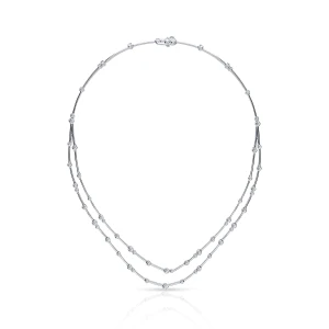 W.KRUK Naszyjnik białe złoto z brylantami