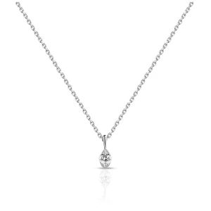 W.KRUK Naszyjnik białe złoto z brylantem