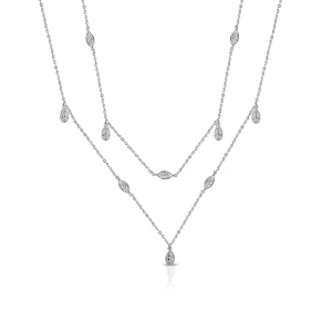 W.KRUK - Naszyjnik białe złoto z diamentami