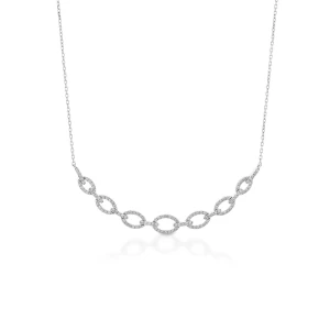 W.KRUK - Naszyjnik białe złoto z diamentami