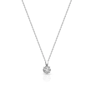 W.KRUK Naszyjnik białe złoto z diamentami