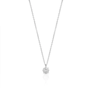 W.KRUK - Naszyjnik białe złoto z diamentem