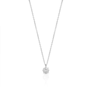 W.KRUK Naszyjnik białe złoto z diamentem