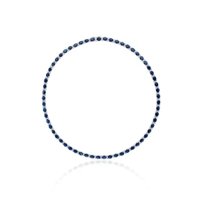 W.KRUK Naszyjnik białe złoto z szafirami i diamentami