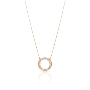 W.KRUK Naszyjnik różowe złoto z brylantami